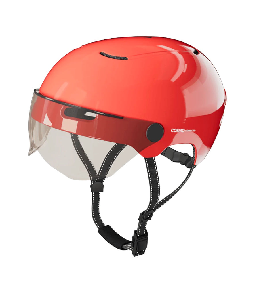 Cosmo Fusion Premium Connected Cycling Helmet with Visor and Smart