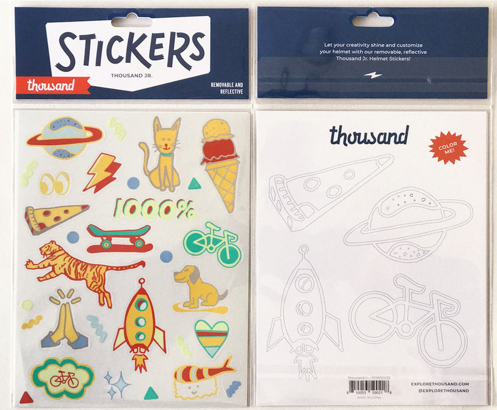 Child Thousand Jr. Removable Reflective Sticker Pack