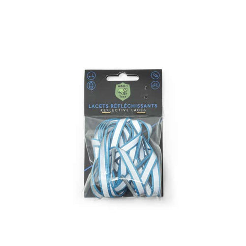 TOAD Turquoise Blue Reflective Laces