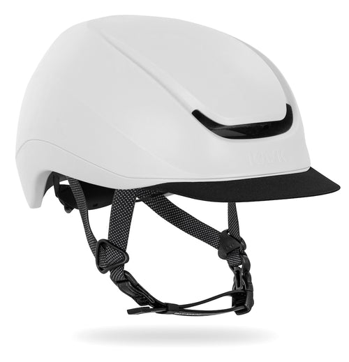 Casque de vélo de ville Kask Moebius Blanc avec sa visière vue avant