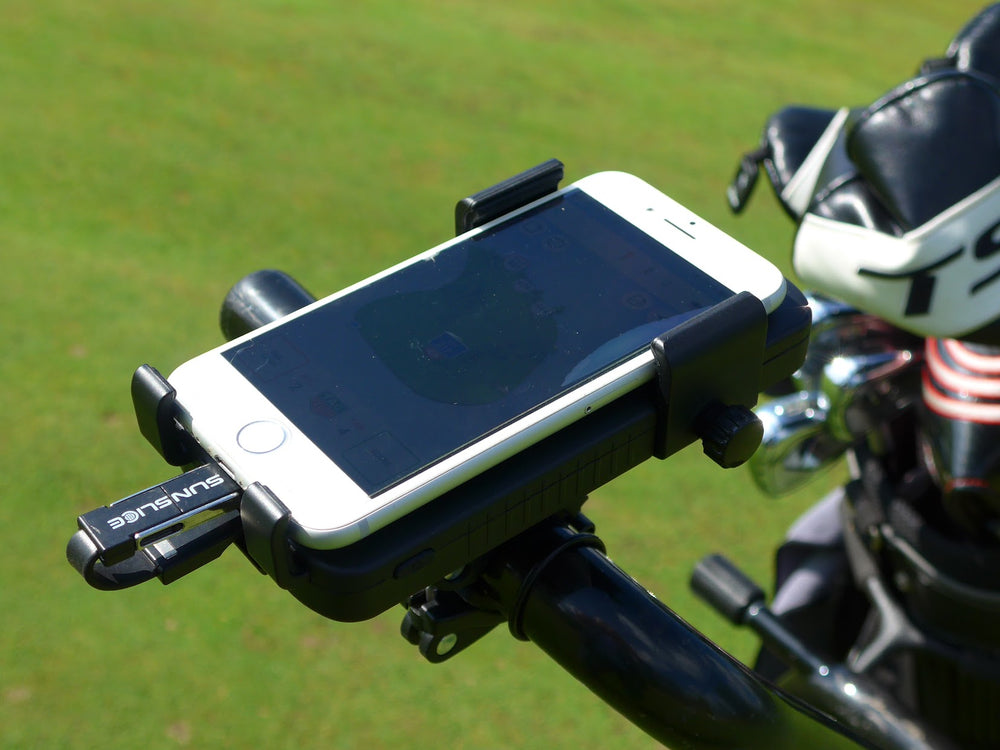 Phone holder with built-in battery Cyclotron Sunslice